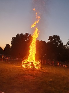 Foto vom entz&uuml;ndeten Feuer